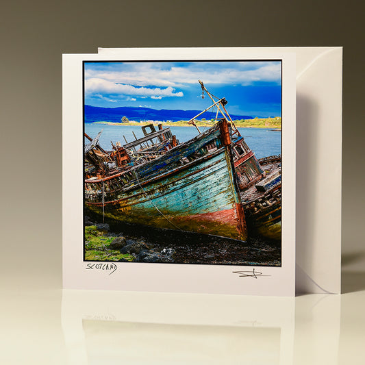 Blank Photo Card Isle Of Mull Boats by Daniel Dabrowski