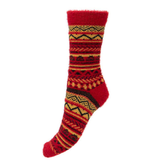 7-11 Red Patterned Wool Blend