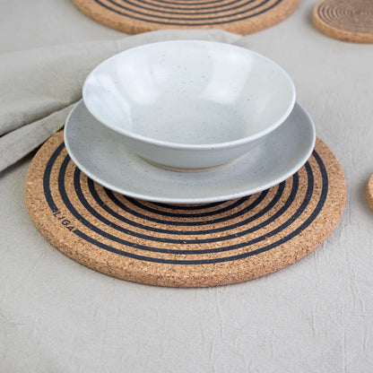 Cork Placemat Orbit Grey