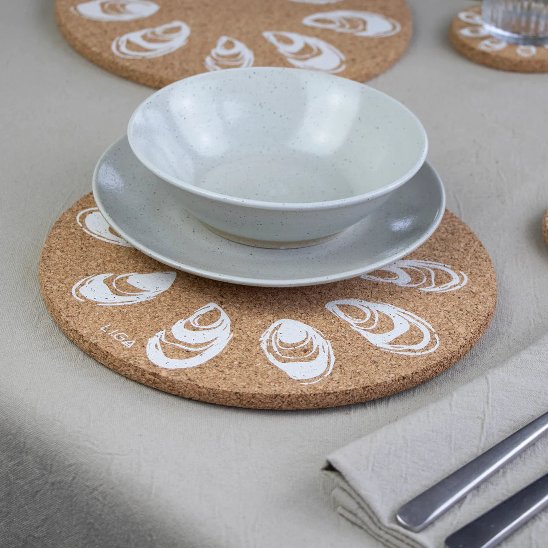 Cork Placemat Oyster White