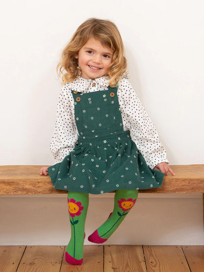 Flower Dot Cord Pinafore