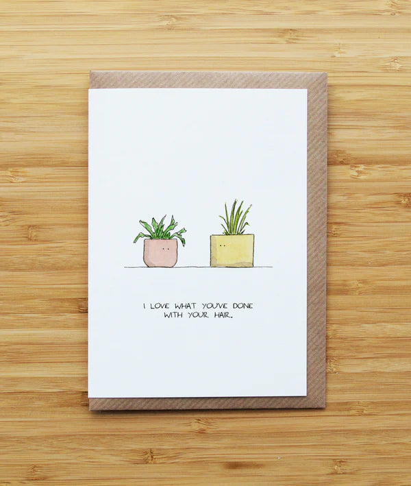 Blank Card Plant Hair