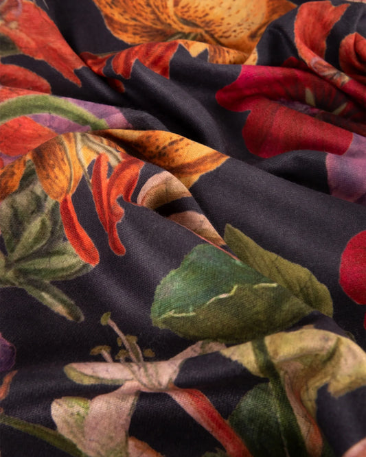 Powder Luxury Scarf Autumn Posy (Midnight Navy)