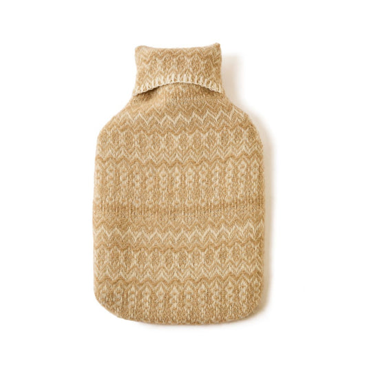 Tweedmill Wool Hot Water Bottle Fair Isle (Oatmeal)