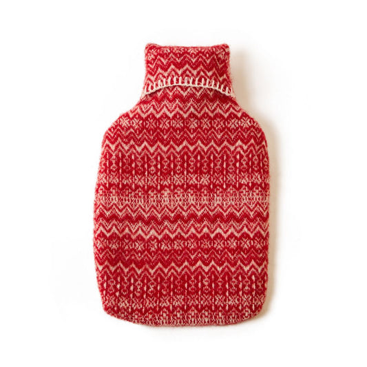 Tweedmill Hot Water Bottle (Fair Isle Red)