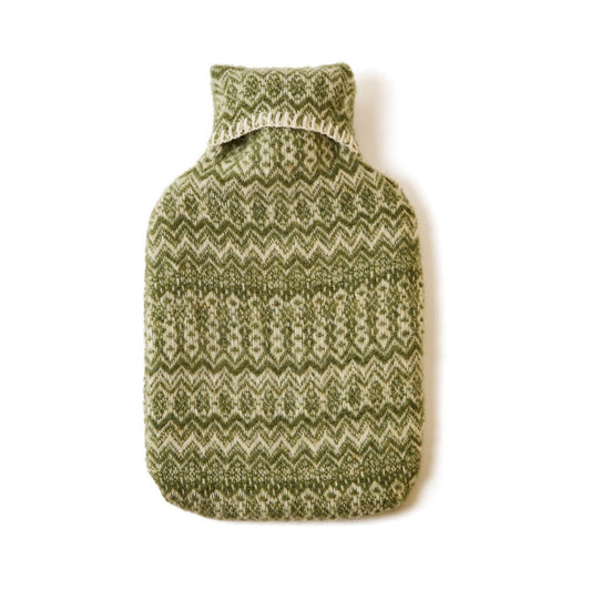 Tweedmill Hot Water Bottle Fair Isle (Sage)