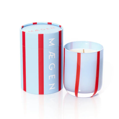 Maegen Atina Stripe Candle Tomato & Mint