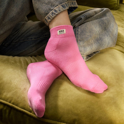 Roka Wembley Cotton Socks UK3-8 (Pink Carnation)