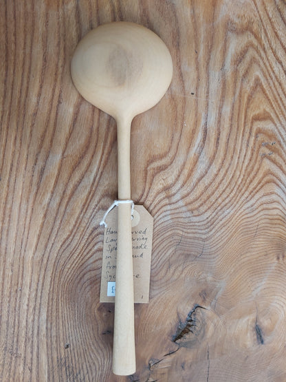 Hand Carved Sycamore Large Serving Spoon