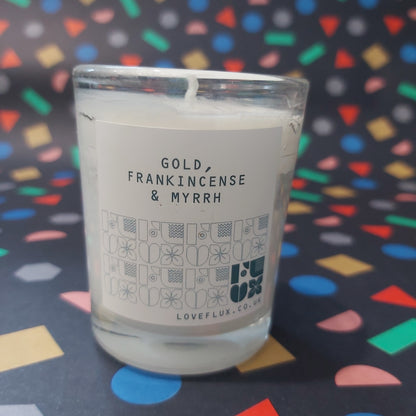 Flux Small Plant Wax Candle - Gold & Frankincense