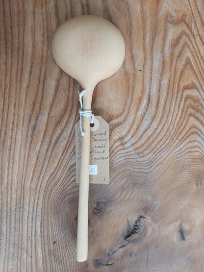 Hand Carved Sycamore Large Serving Spoon