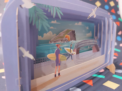 Message In A Bottle 3D Pop-Up Card Dunbar