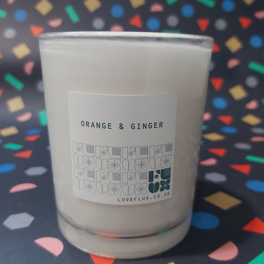 Large Plant Wax Candle - Orange & Ginger