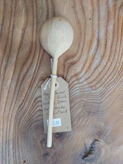 Hand Carved Silver Birch Spoon