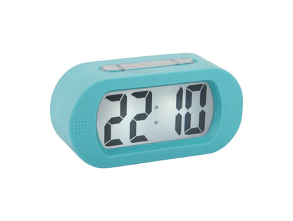 Alarm Clock Gummy Rubberized Turqoise Blue