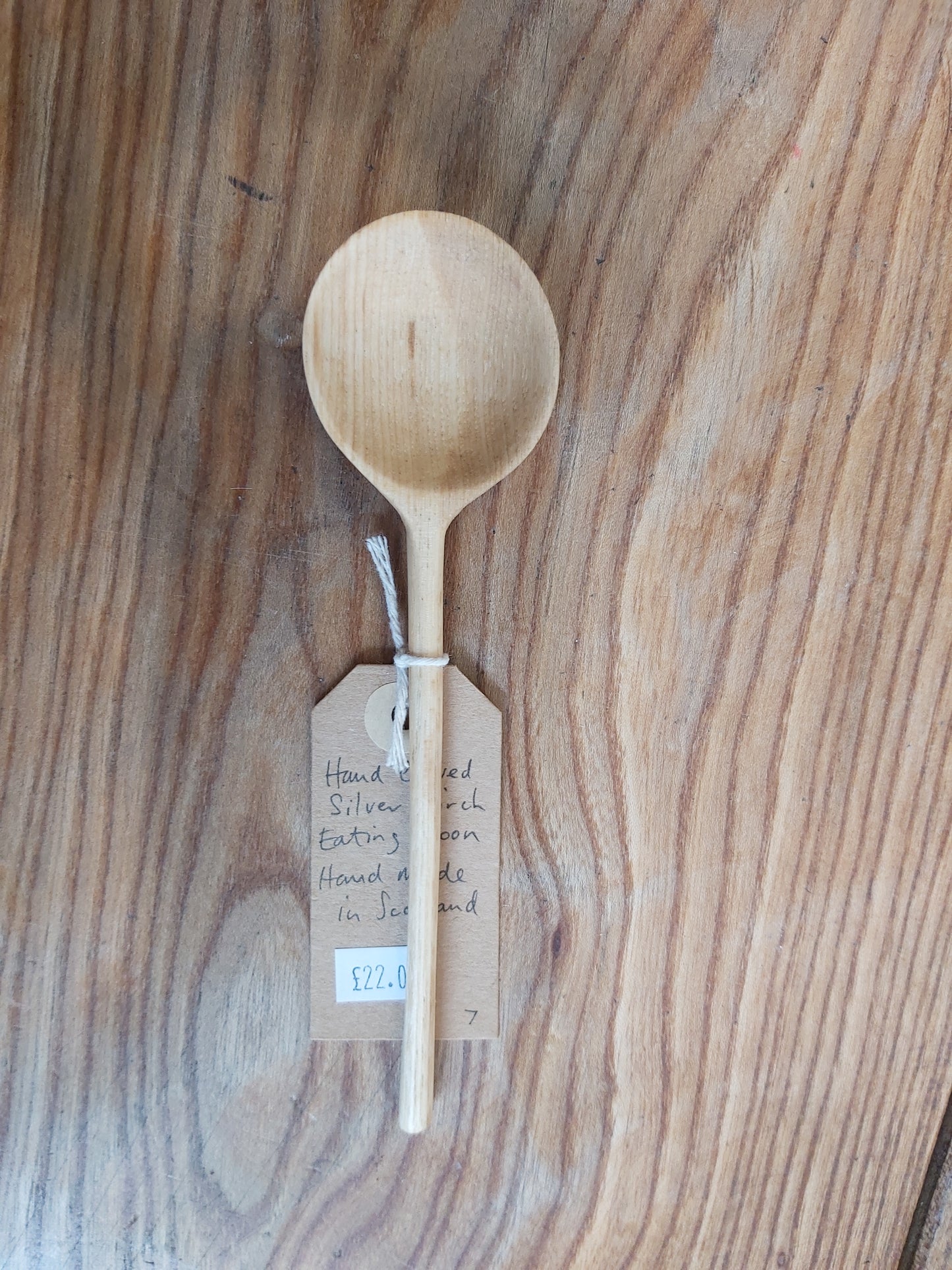 Hand Carved Silver Birch Spoon