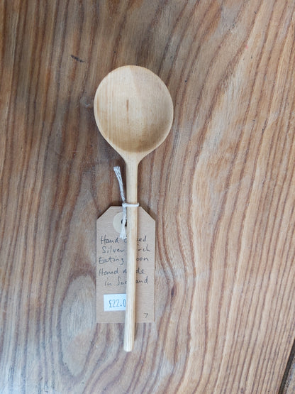 Hand Carved Silver Birch Spoon