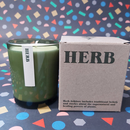 Large Plant Wax Botanical Candle - Herb