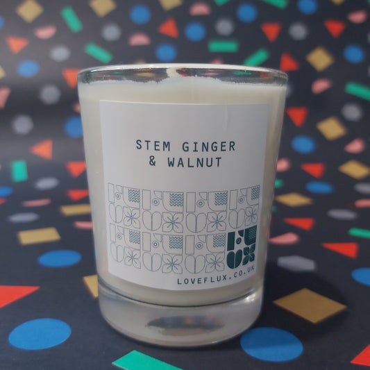 Flux Small Plant Wax Candle - Stem Ginger & Walnut