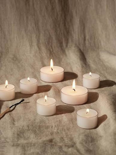 Broste Tealight Candle Pure White (6 hour burn time)