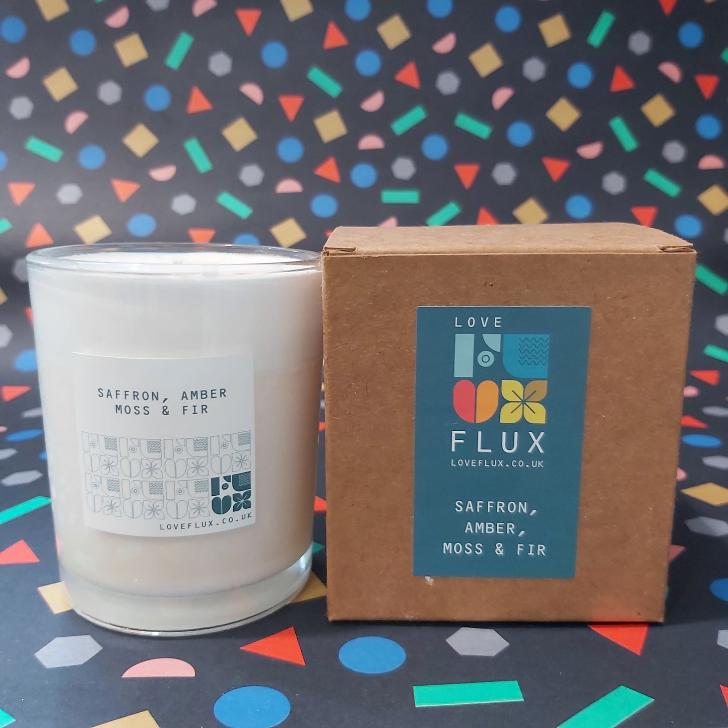 Large Plant Wax Candle Saffron, Amber, Moss & Fir