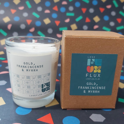 Flux Small Plant Wax Candle - Gold & Frankincense