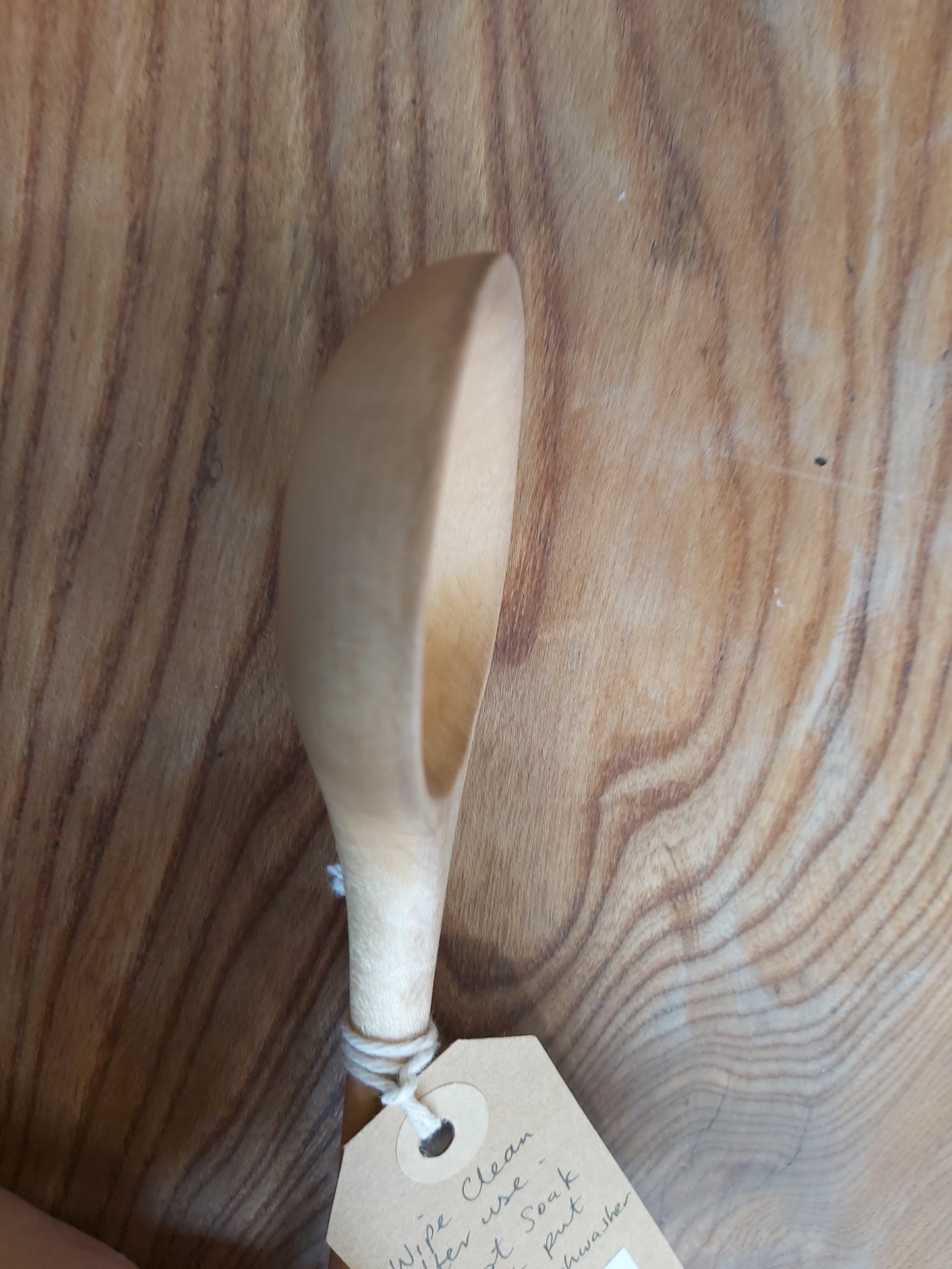 Hand Carved Sycamore Large Serving Spoon