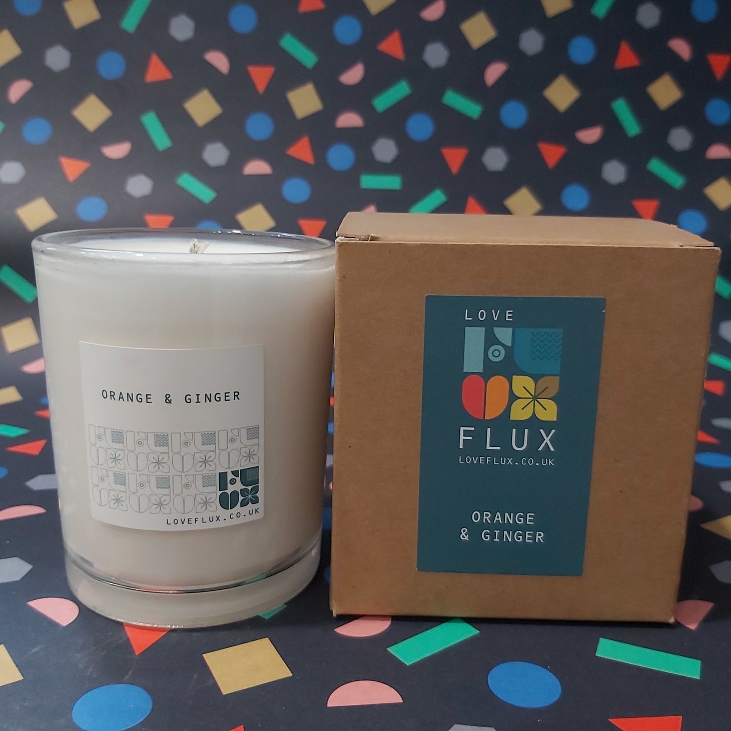 Large Plant Wax Candle - Orange & Ginger