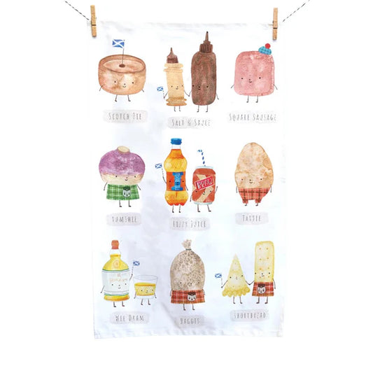 Scotland Favourites Tea Towel