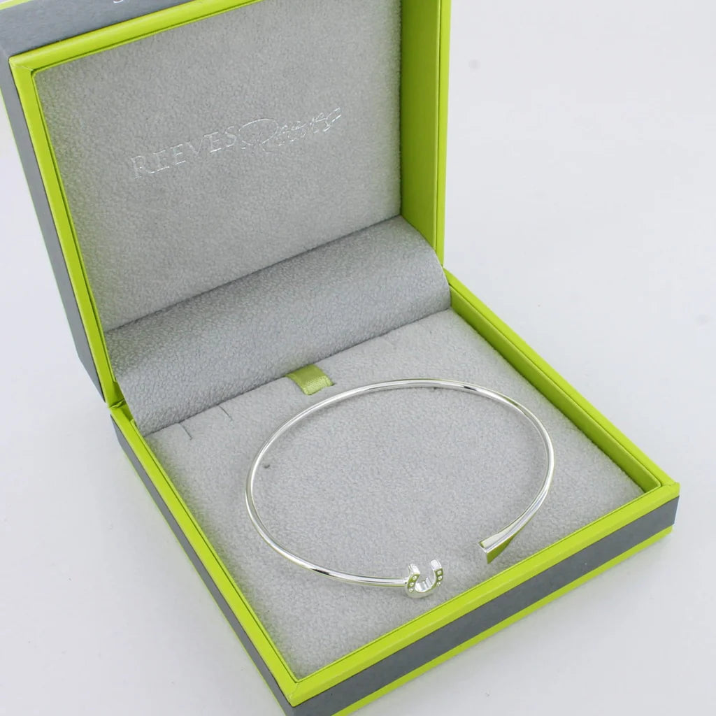 Horseshoe and Nail Cuff Bracelet (Sterling Silver)