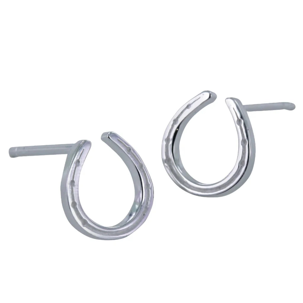 Horseshoe Stud Earrings (Sterling Silver)