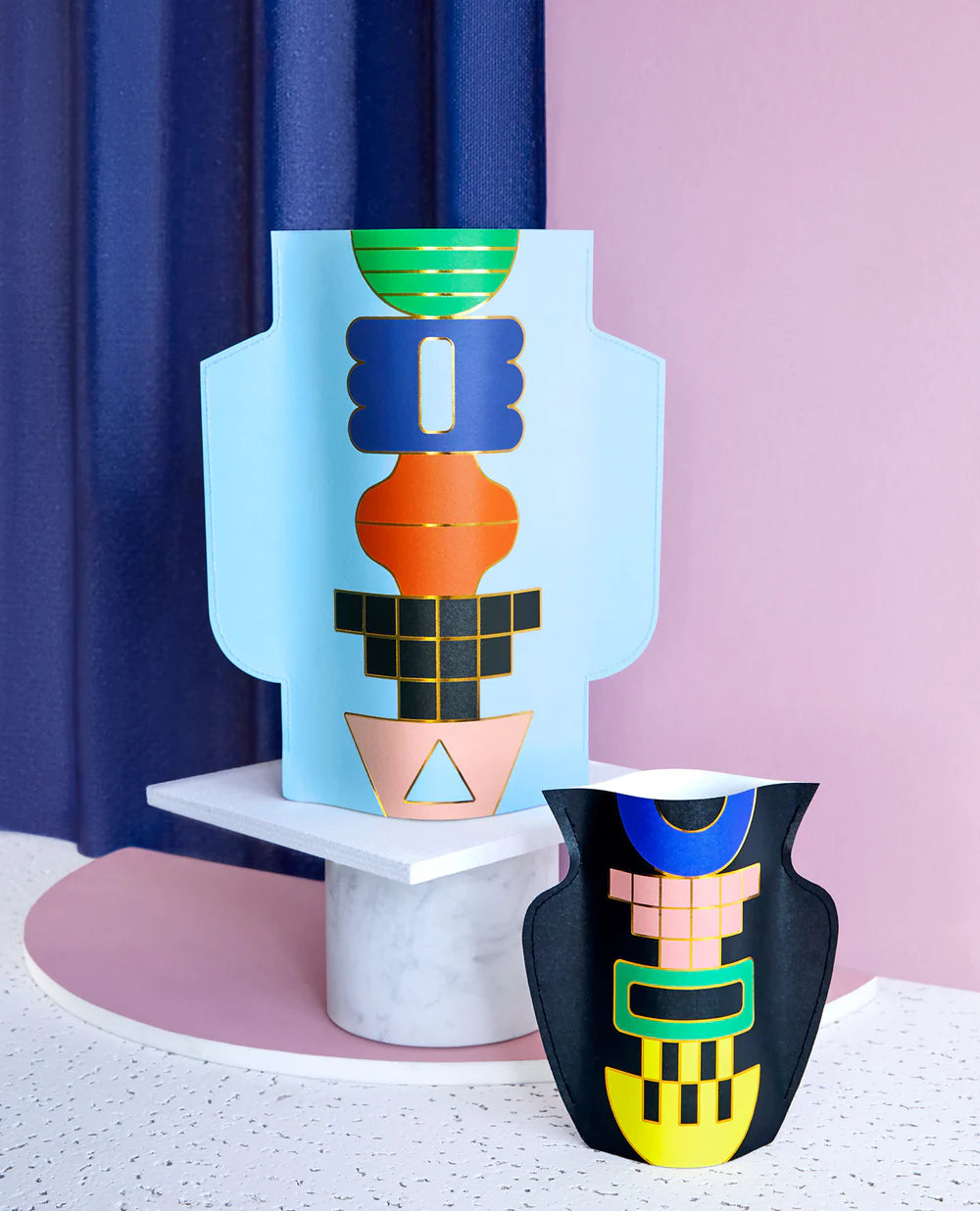 Paper Vase Templo Blue