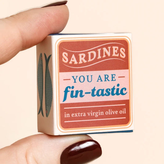 Tiny Matchbox Ceramic Sardine Token