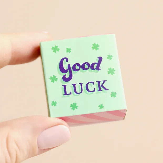 Tiny Matchbox Ceramic Clover Token