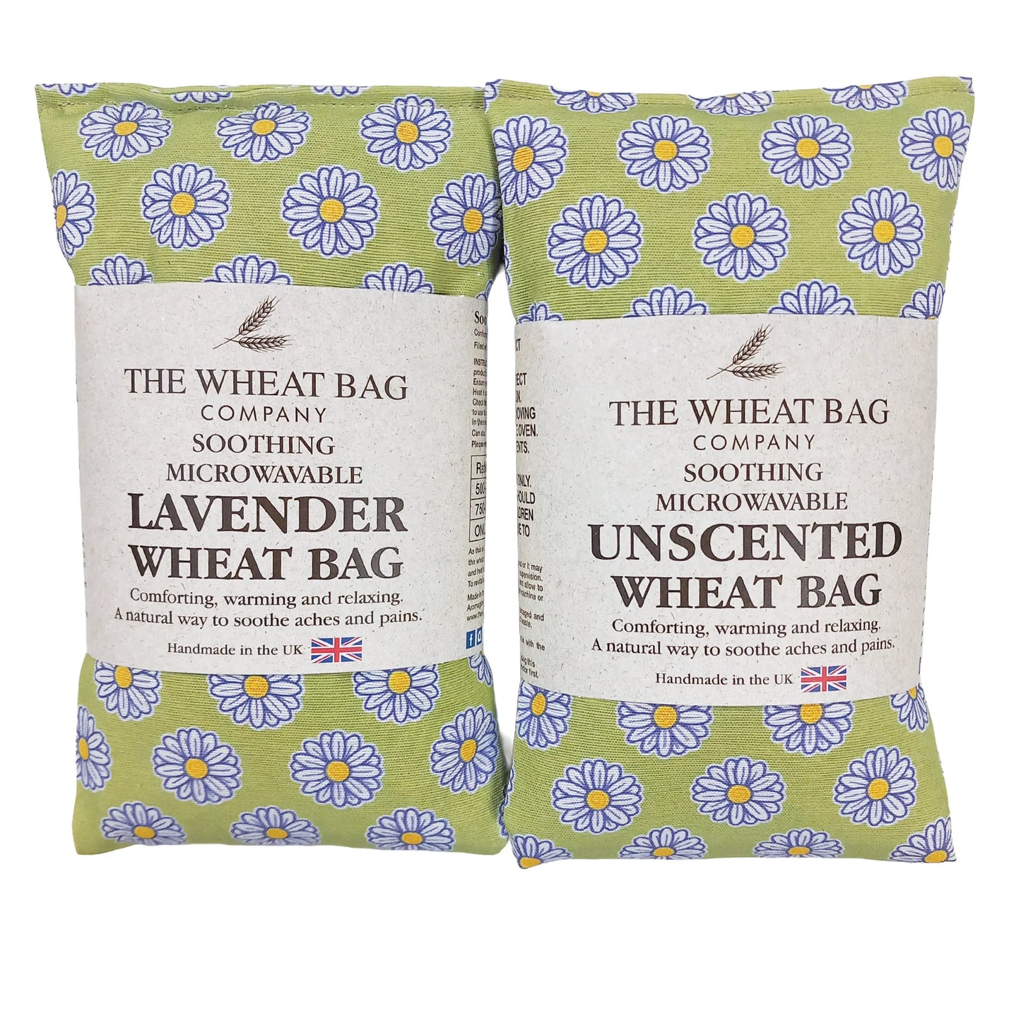 Daisy Sage Green Cotton Microwavable Wheat Bag - Unscented