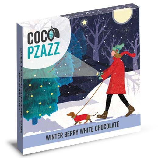 Coco Pzazz Winter Berry White Chocolate Bar