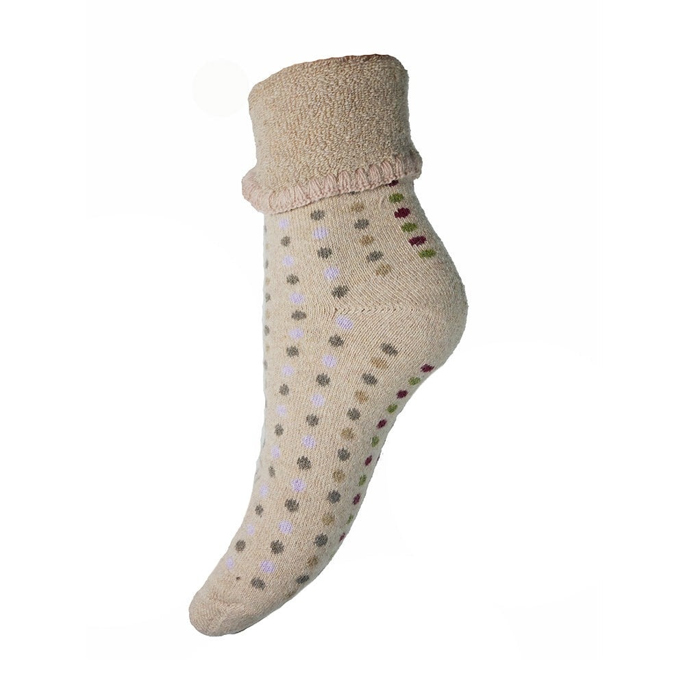 4-7 Fawn Dot Cuff Socks