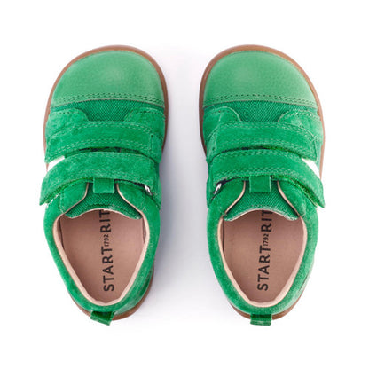 StartRite MAZE Leather/Canvas Trainers (Green) 20-25