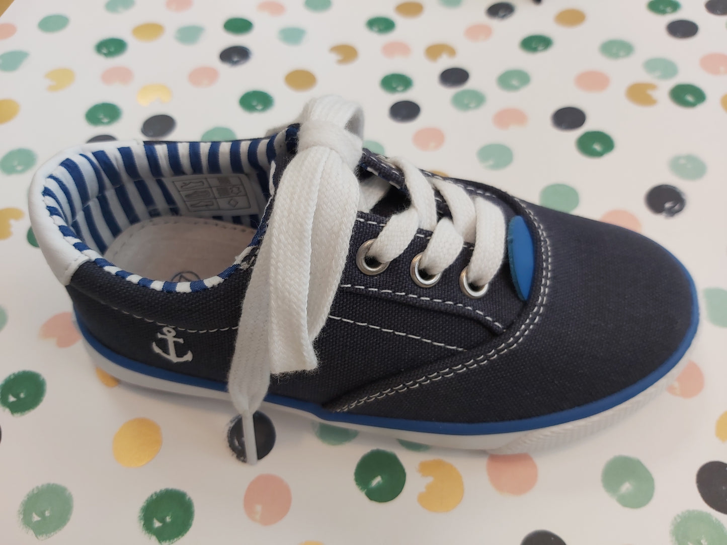 Primigi POY Lace Up Canvas Trainers (Nautical Navy)