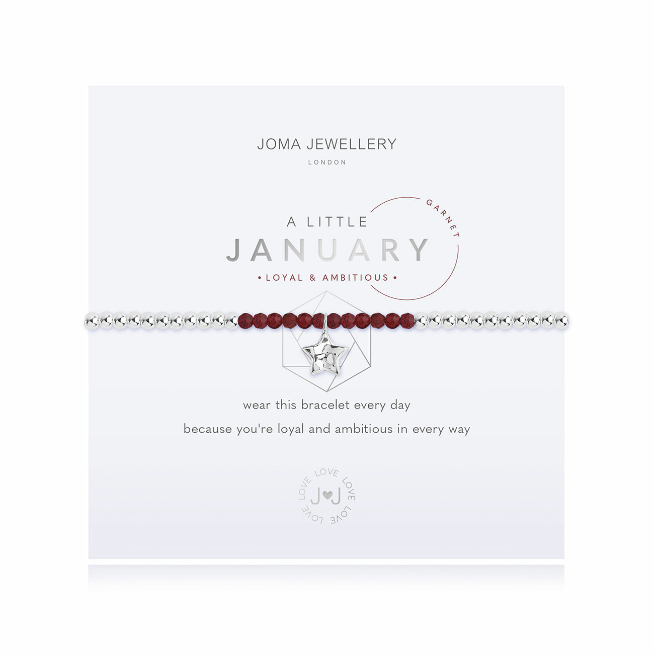 Bracelet Birthstone January Garnet