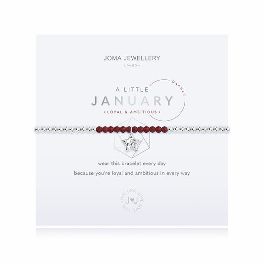 Bracelet Birthstone January Garnet