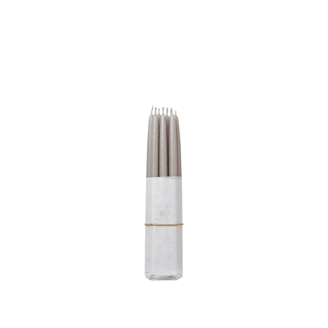 Broste Copenhagen Smooth Taper Candles 10pk in Rainy Day Grey