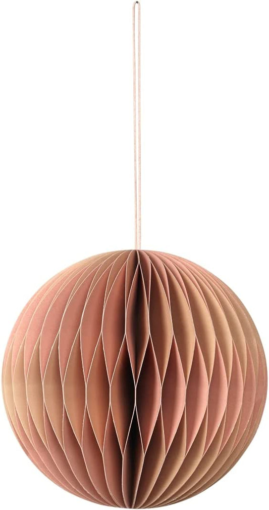 Broste Copenhagen Deko Paper Ball 13cm Tan/Pink