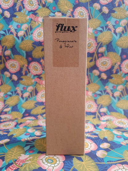 flux glass bottle reed diffuser with brown cardboard box