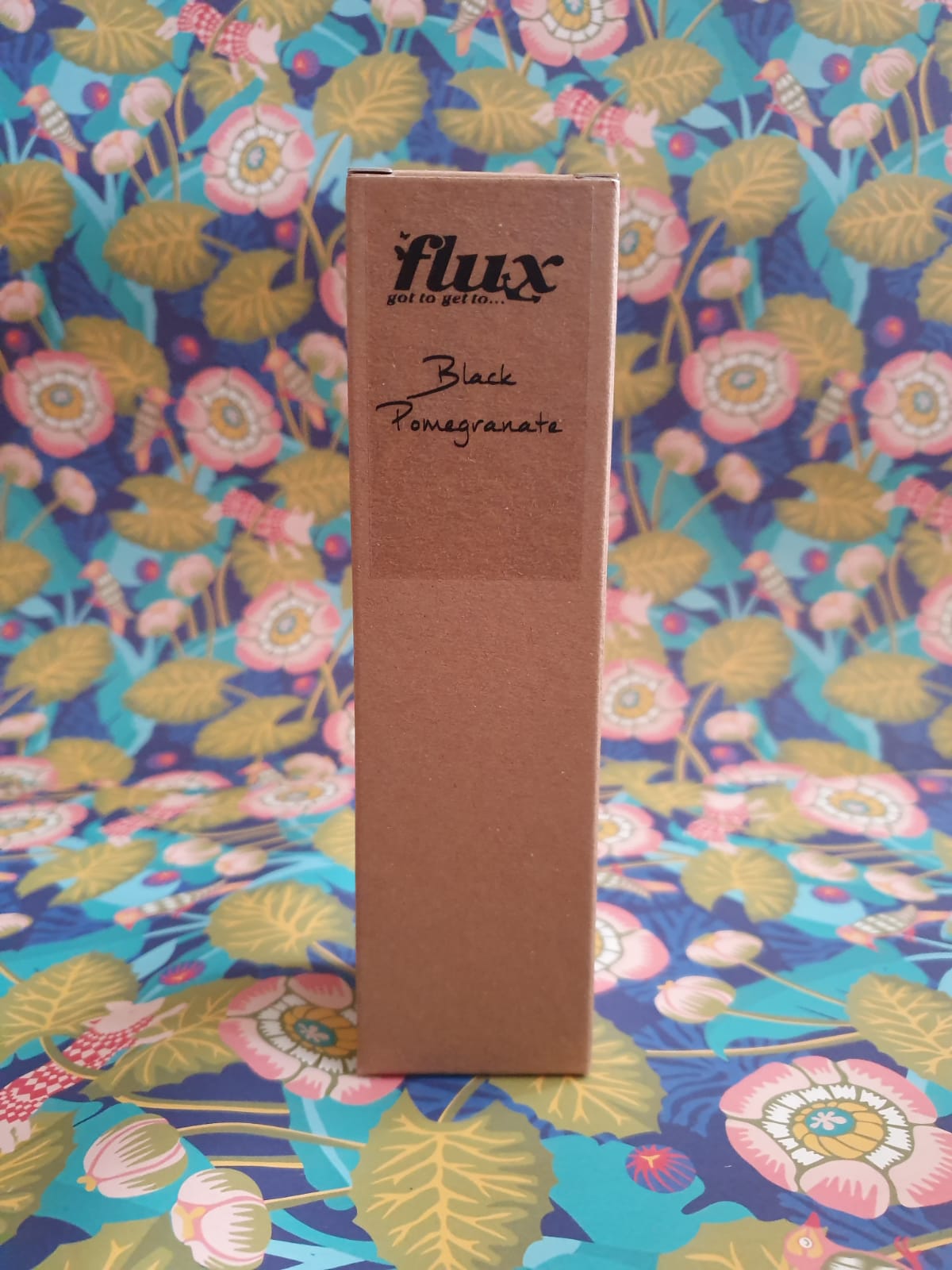 flux glass bottle reed diffuser with brown cardboard box