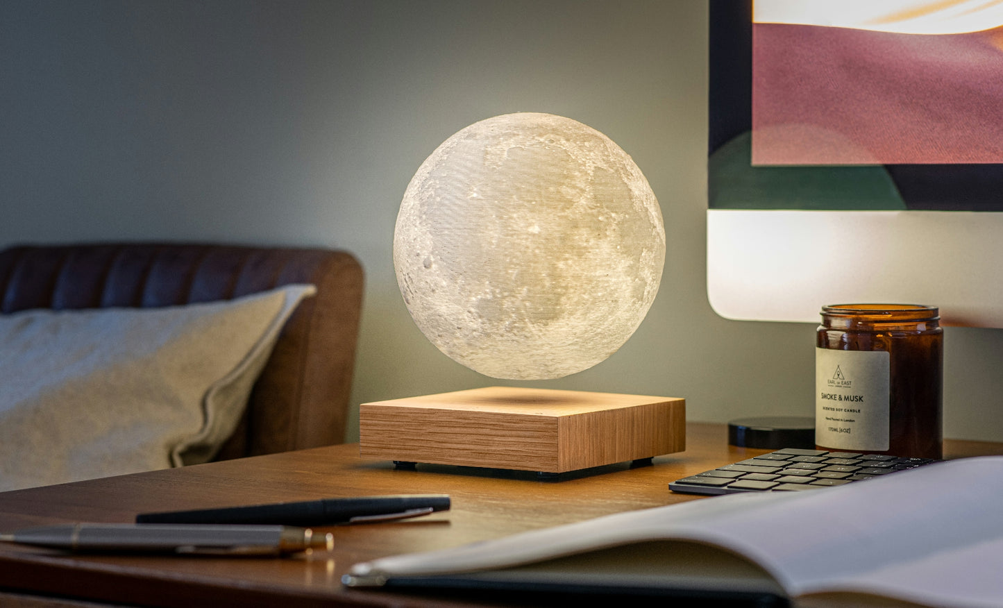 Smart moon lamp- white ash