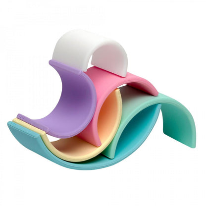 Dena Rainbow Silicone Play Set 6 Piece Pastel