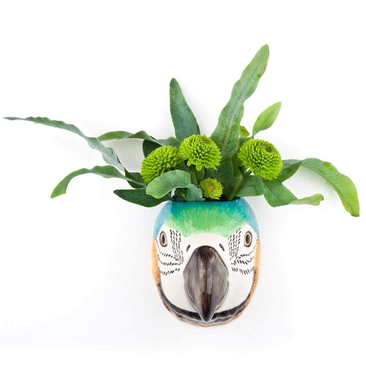 macaw wall vase, ceramic