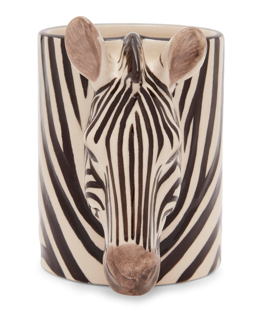 ceramic zebra pot for utensils or pencils