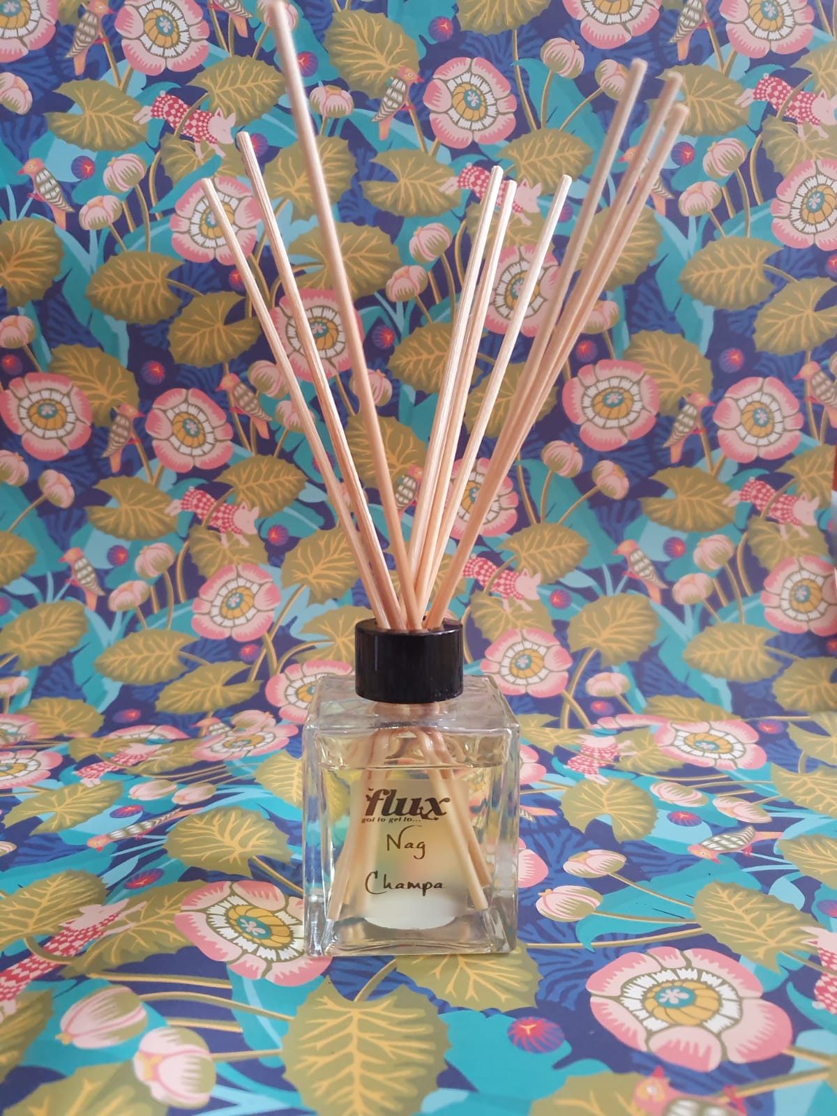 flux glass bottle reed diffuser